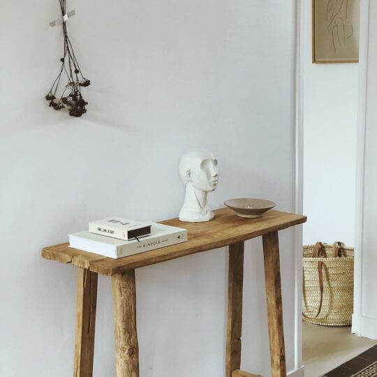 Console en teck vieilli