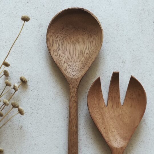 Couvert à salade en bois