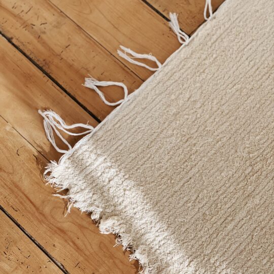 Tapis écru unis en coton recyclé – Image 2
