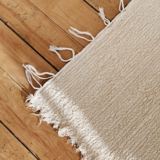 Tapis écru unis en coton recyclé – Image 2