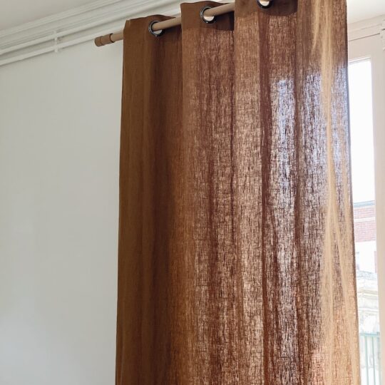 Rideaux lin tabac