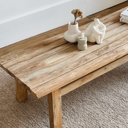 Table basse teck recyclé