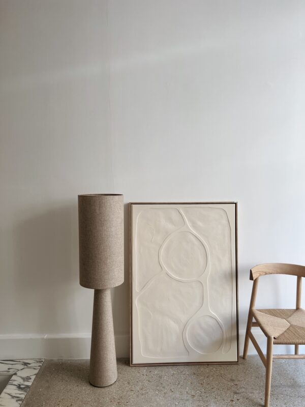 Lampadaire en lin naturel