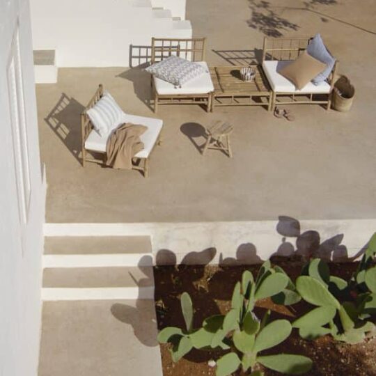 salon de jardin en bambou