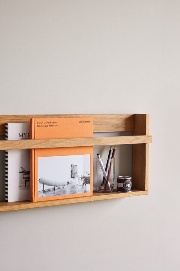 Porte magazines mural horizontale chêne blond