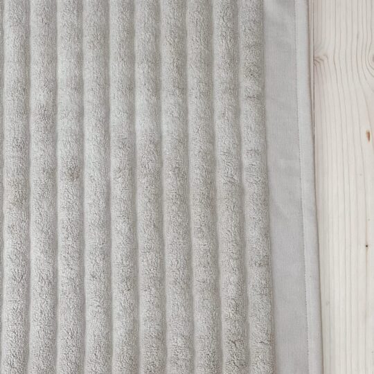 Tapis de salle de bain en coton beige – Image 3