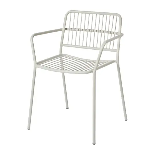 Chaise de jardin en métal beige – Image 5