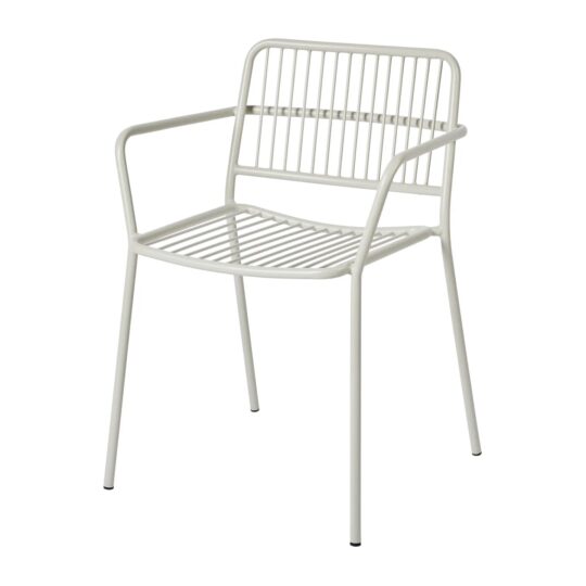 Chaise de jardin en métal beige