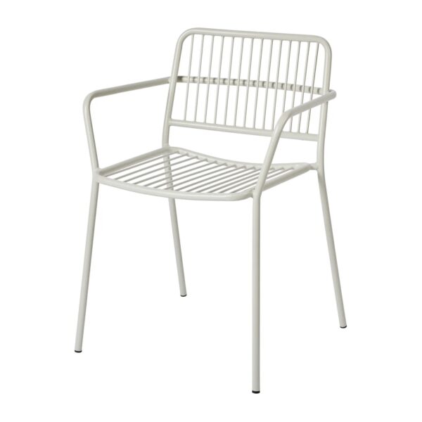 Chaise de jardin en métal beige
