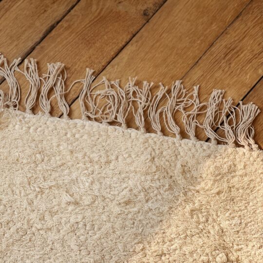 Tapis écru unis en coton recyclé 200X300cm – Image 3