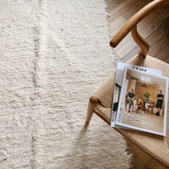 Tapis écru unis en coton recyclé 200X300cm – Image 4