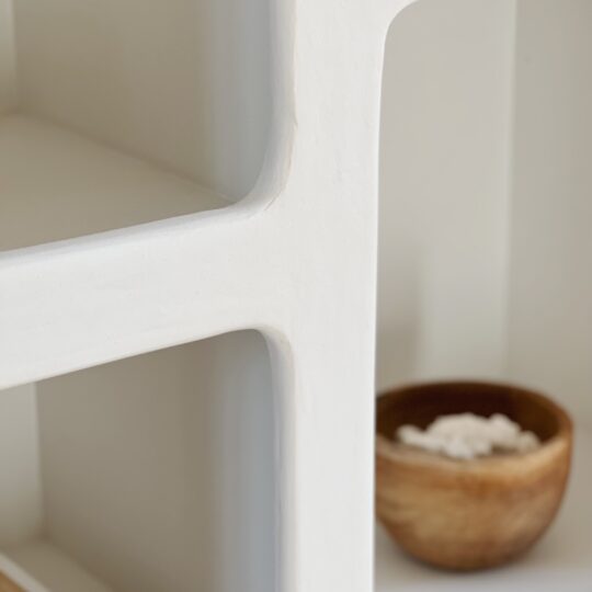 Armoire Mykonos effet beton ciré blanc cassé – Image 6