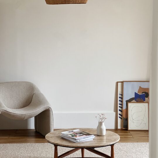 table basse en travertin