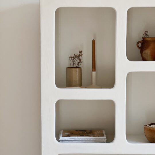 Armoire Mykonos effet beton ciré blanc cassé – Image 4