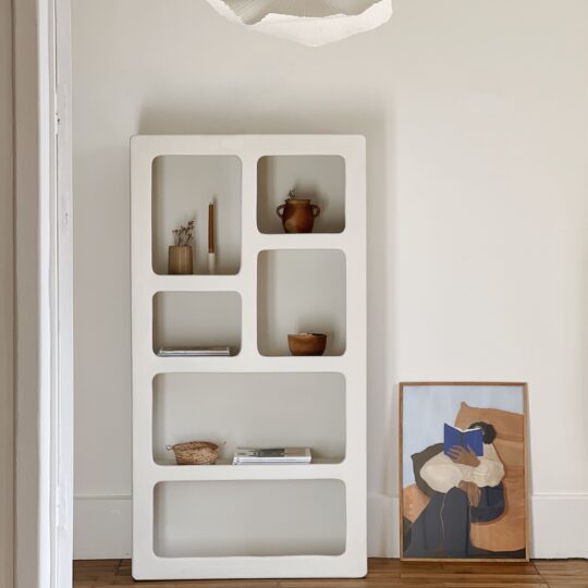 Armoire Mykonos effet beton ciré blanc cassé – Image 7