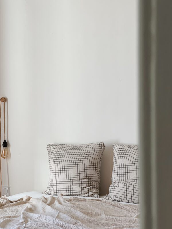 Paire de taies d'oreiller en gaze de coton