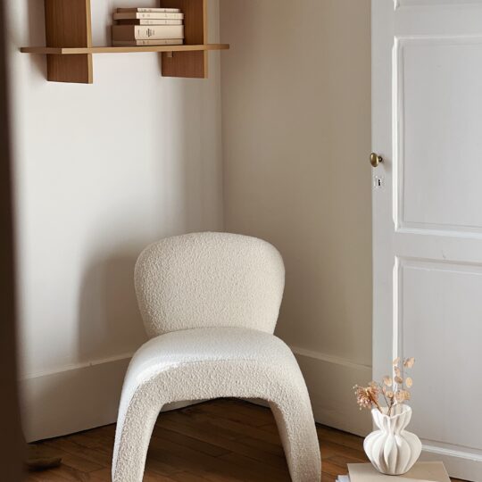 Vase collerette en ceramique blanc – Image 3