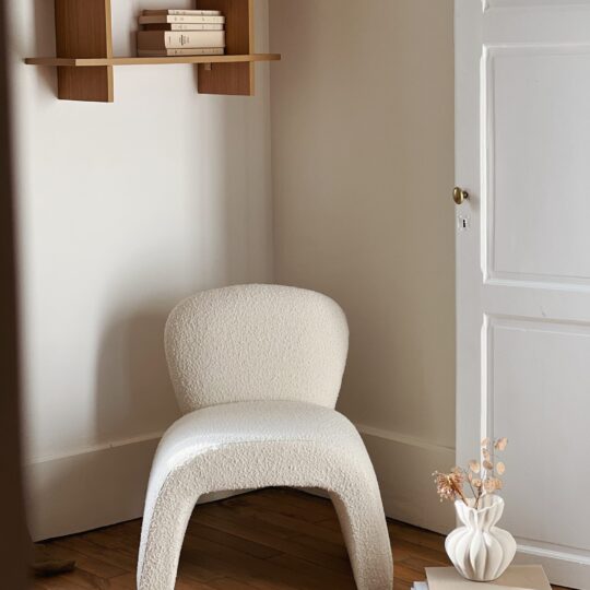Vase collerette en céramique blanc – Image 3