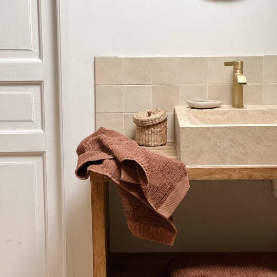 Serviette de toilette terracotta – Image 1