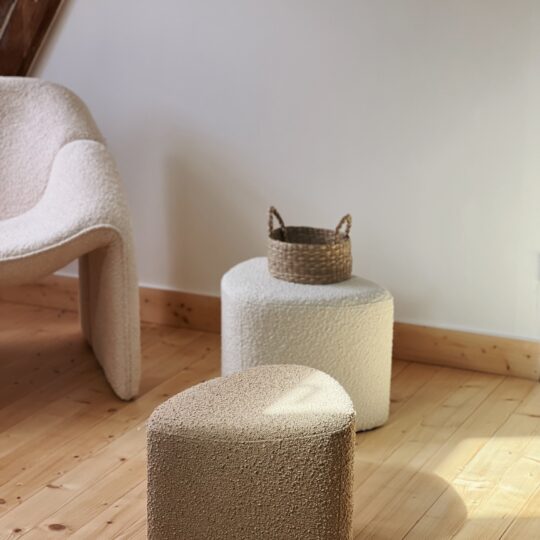 pouf bouclette
