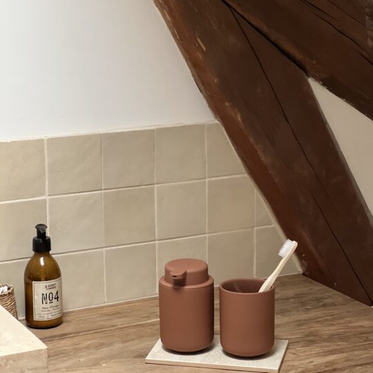 distributeur savon terracotta