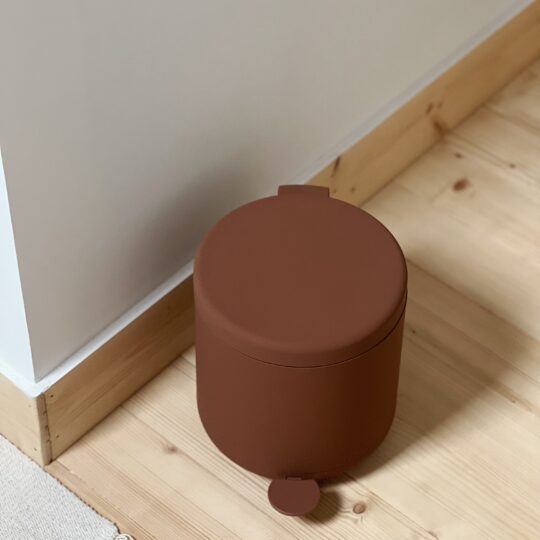 poubelle salle de bain terracotta