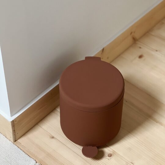 poubelle salle de bain terracotta