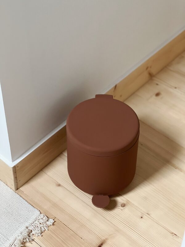 poubelle salle de bain terracotta