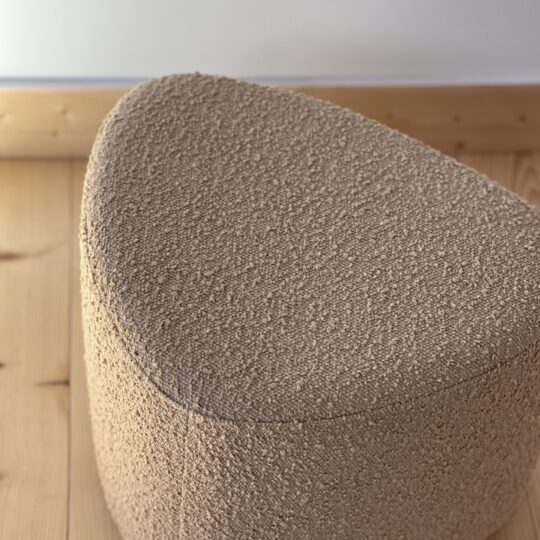 pouf bouclette beige