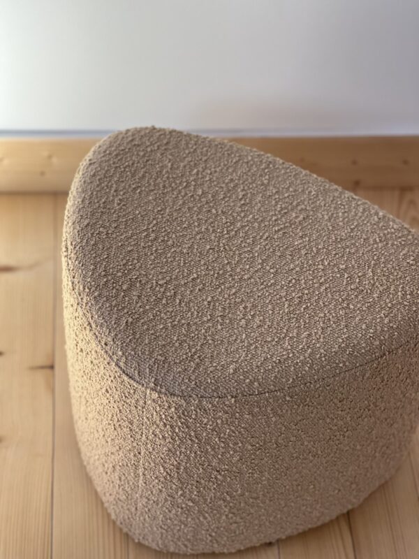 pouf bouclette beige