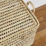 Coffre de rangement en feuille de palmier