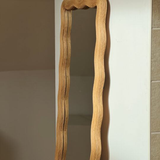 Miroir mural en rotin