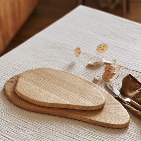 Planche à découper de cuisine en bois de chêne