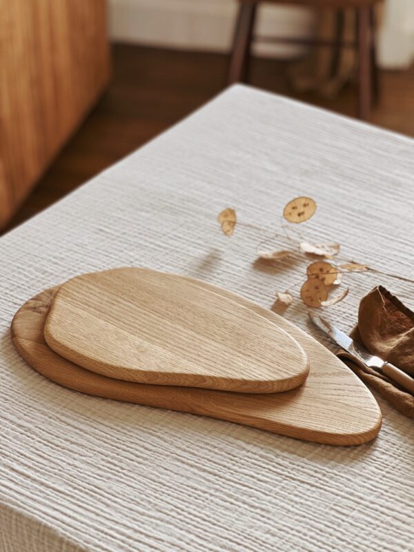 Planche à découper de cuisine en bois de chêne