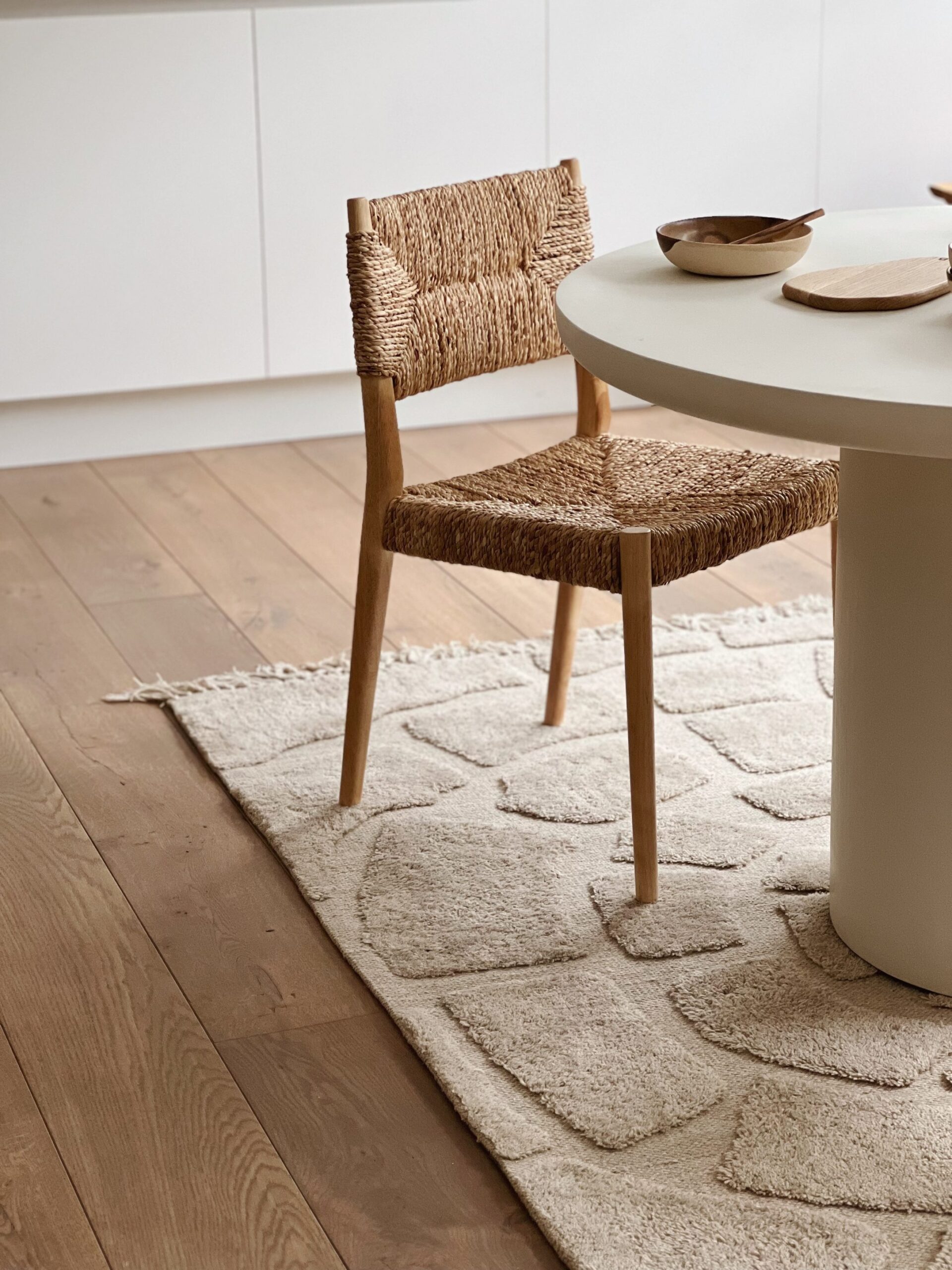 Tapis à motifs beige