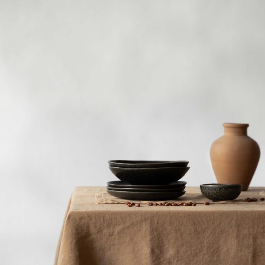 Nappe en lin hazelnut