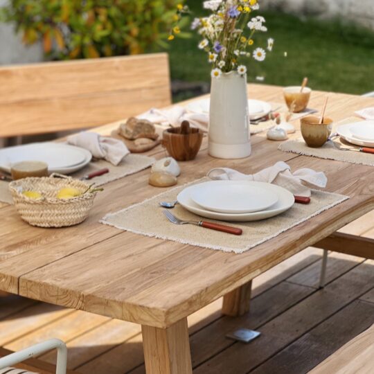 Table de jardin en bois de teck
