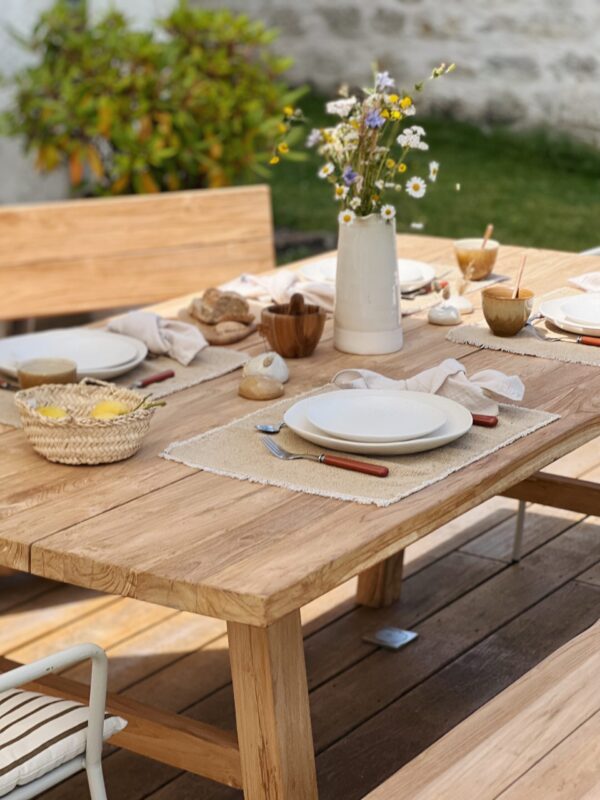 Table de jardin en bois de teck