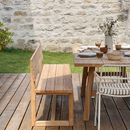 Banc d'exterieur en teck – Image 7