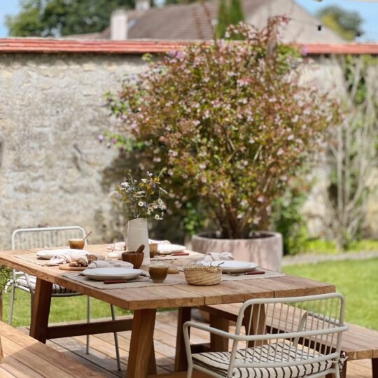 Table à manger de jardin