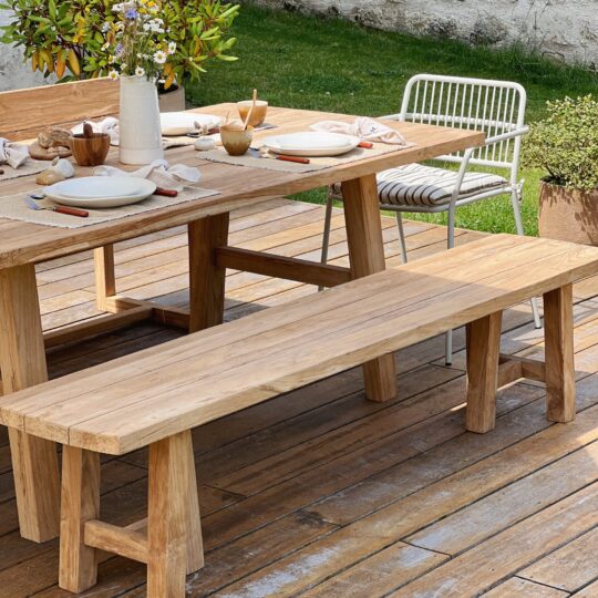 Banc d'exterieur en teck – Image 4