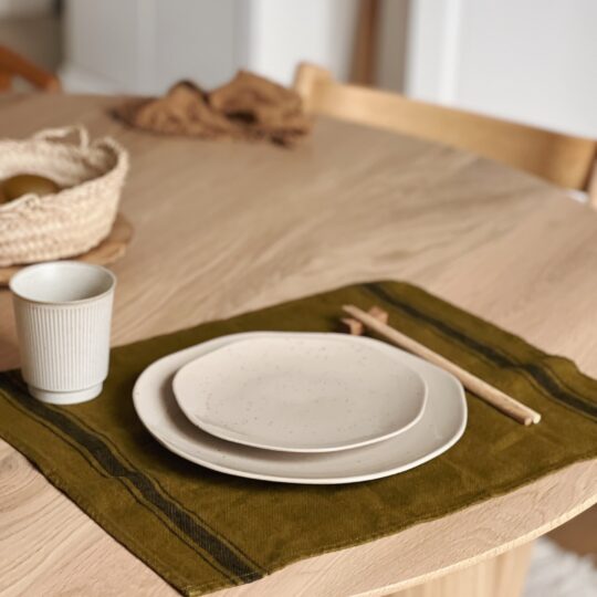 Set de table en lin olive