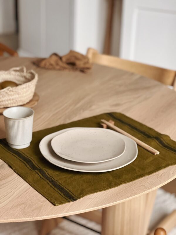 Set de table en lin olive