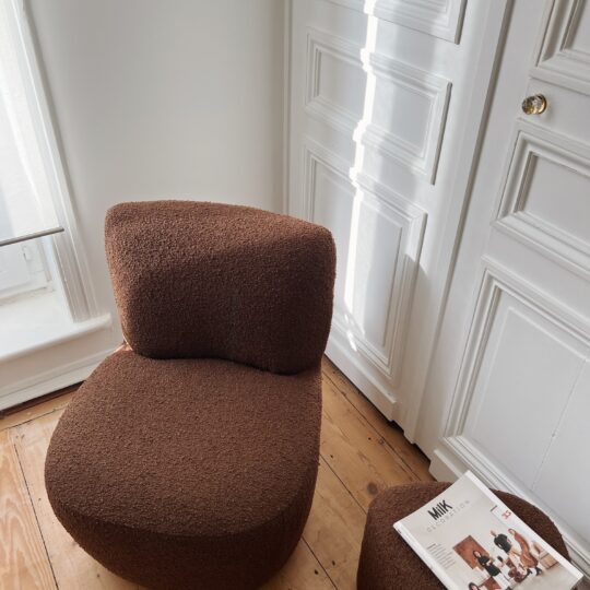 Fauteuil en tissu bouclette