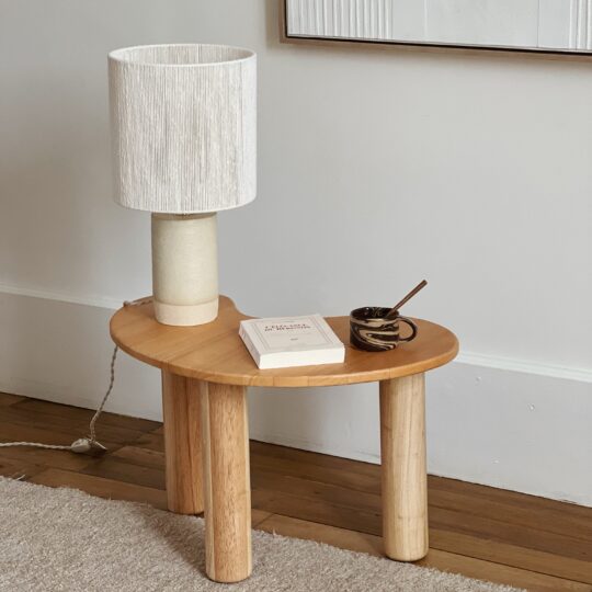 Lampe en céramique ecru