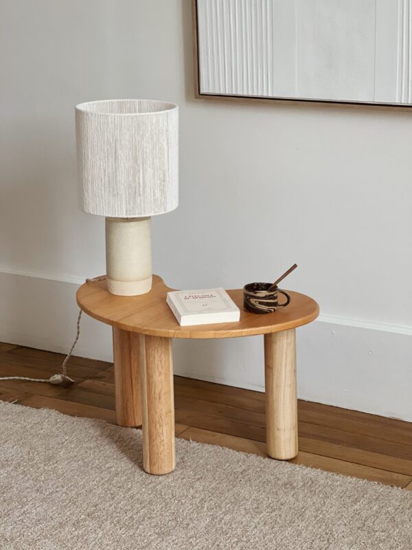 Lampe en céramique ecru