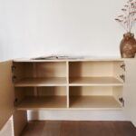 Meuble enfilade space design retro creme