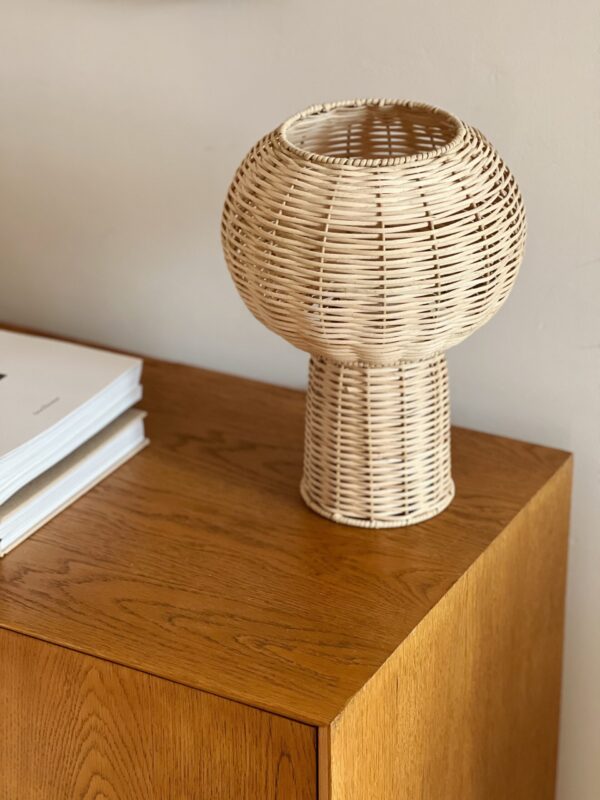lampe poser rotin