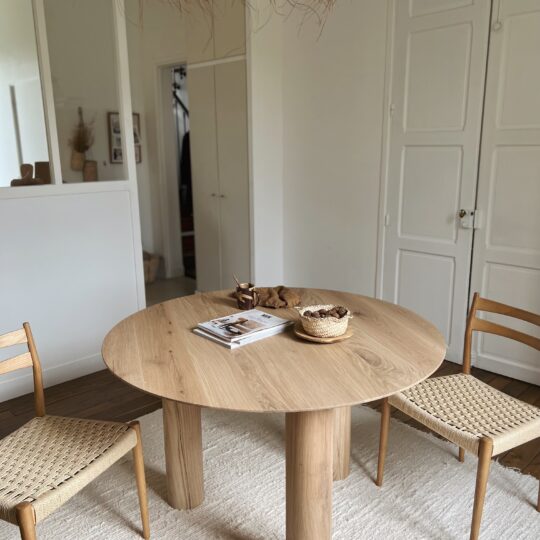 table ronde en bois