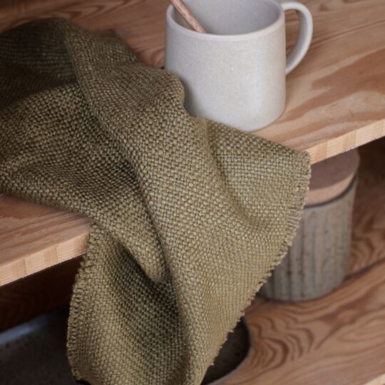 set de table rectangulaire vert olive